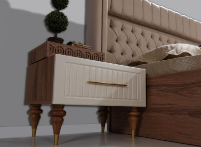 Bedroom Bedside tables Material Wood Style Furniture Brown new Luxury